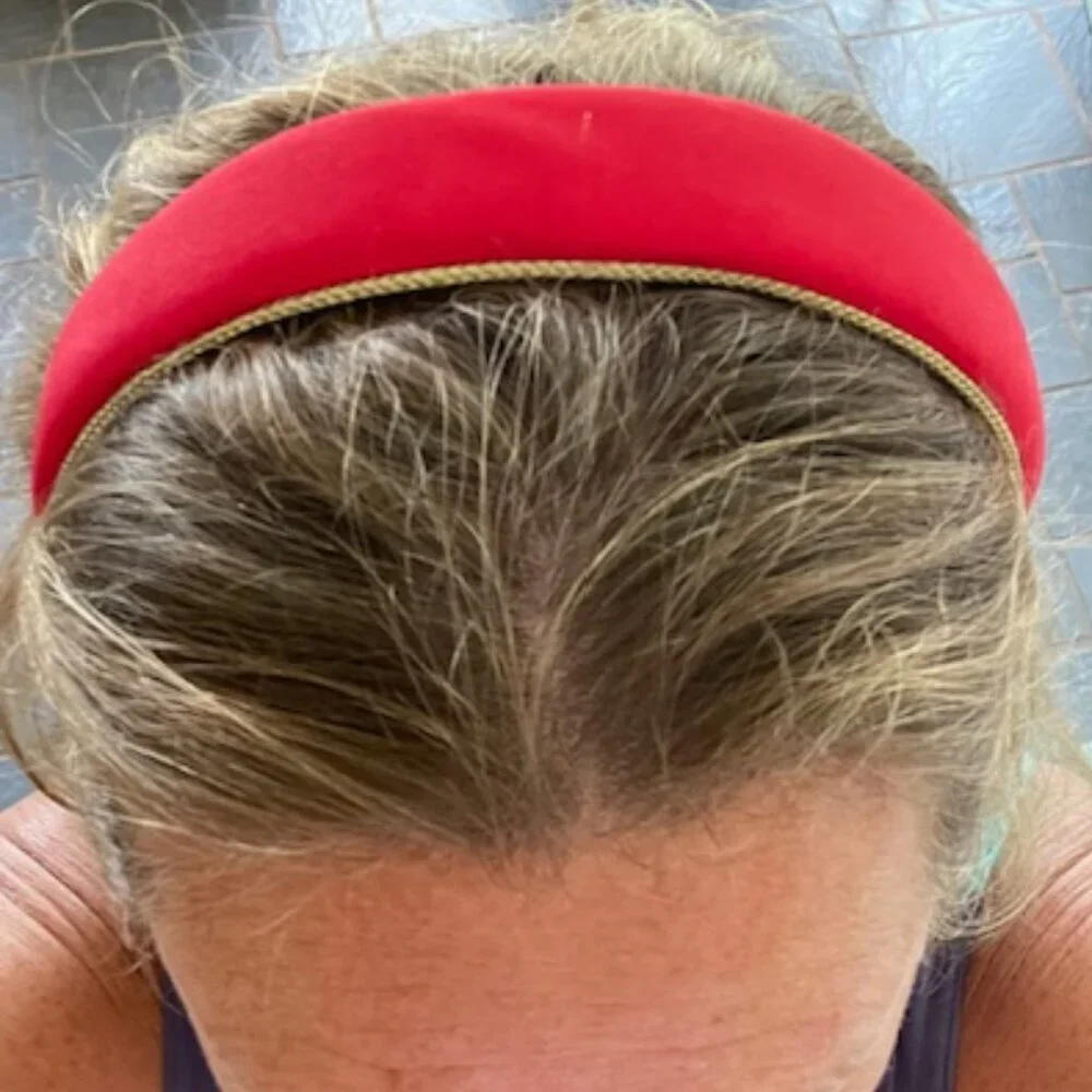 DEBORAH RHODES MOCHA Red Gold Padded Vintage Headband